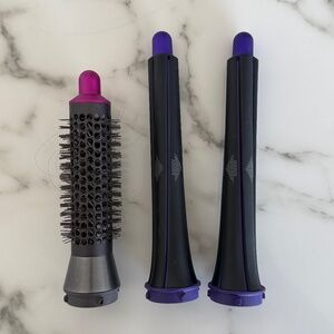 Dyson Airwrap .08 LONG curling barrels and small round volumizing brush